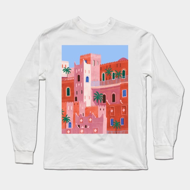 Sunset in Morocco Long Sleeve T-Shirt by MonaMai